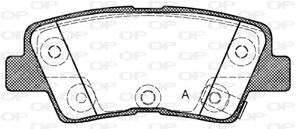 OPEN PARTS stabdžių trinkelių rinkinys, diskinis stabdys BPA1362.42